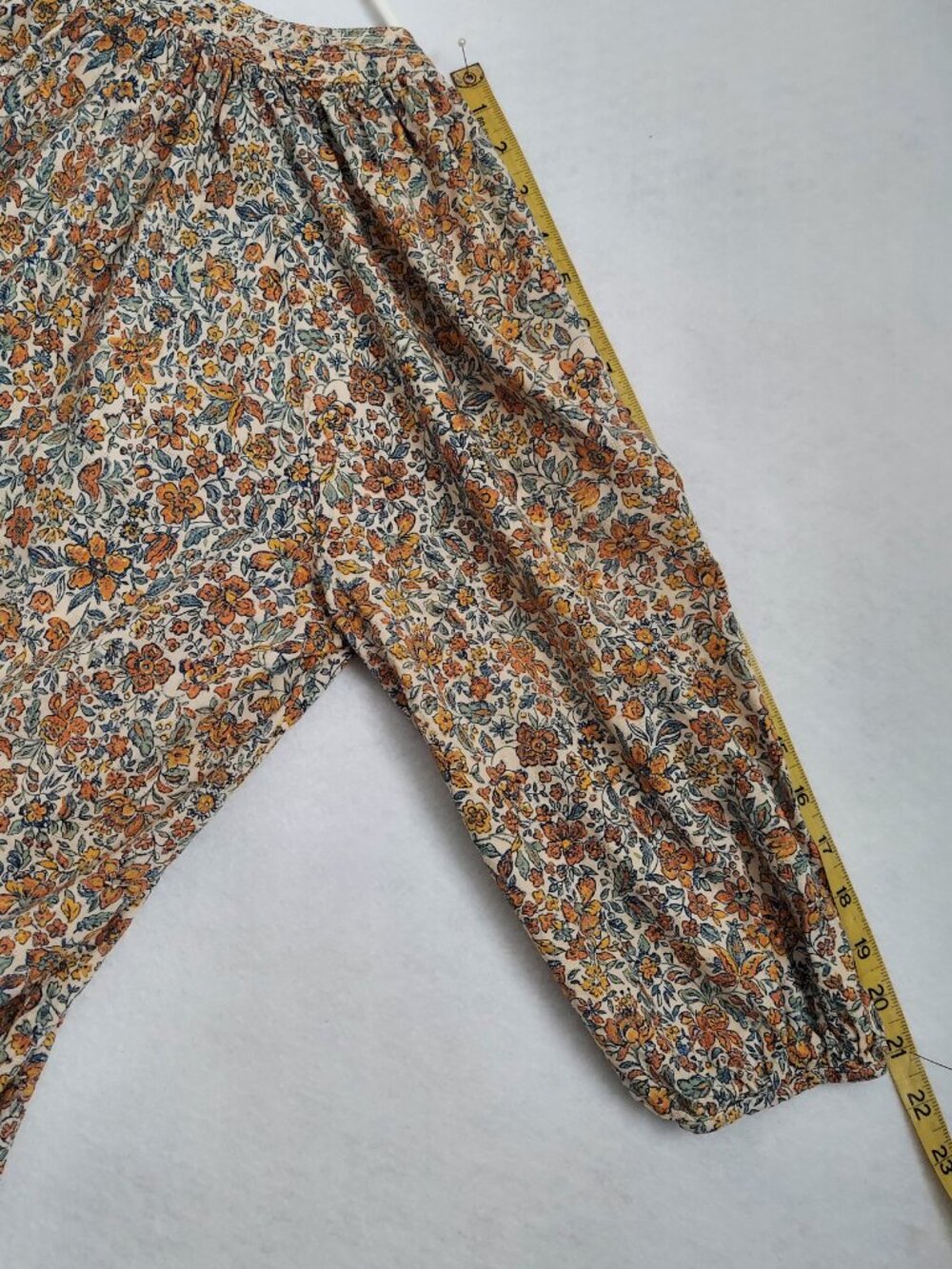 Universal Thread Floral Boho Cotton Blouse Medium Lightweight Soft Top - Picture 9 of 12